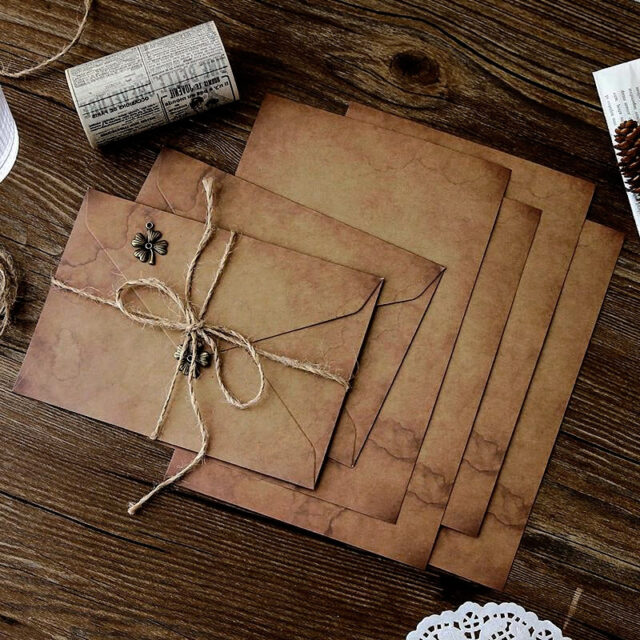 handwritten-love-letter-and-vintage-kraft-stationery-set-2