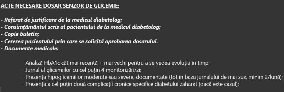 Senzor glicemie